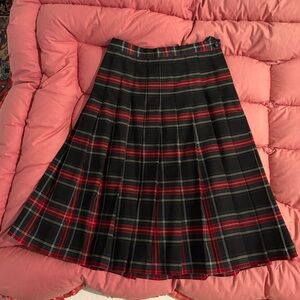Red / Green / Black Tartan Mini Skirt - 24 inch waist - US 2